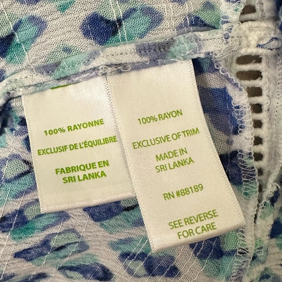 LILLY PULITZER Amisa Flounce Top XL - Picture 8 of 9